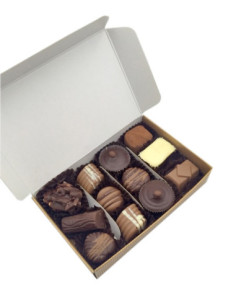 Bombones y trufas 12 u. sin azúcar | Chocolates Mendaro