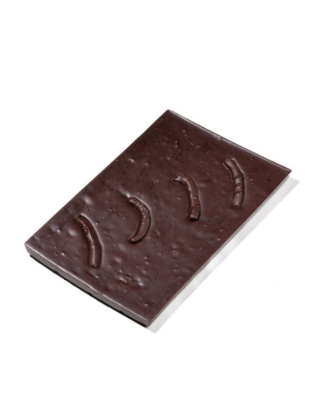 Tabletón chocolate negro con naranja | Chocolates Mendaro
