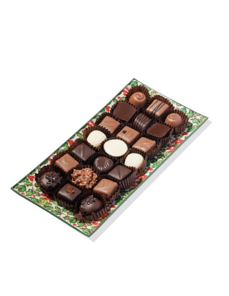 Fuente de cristal 21 bombones | Chocolates Mendaro